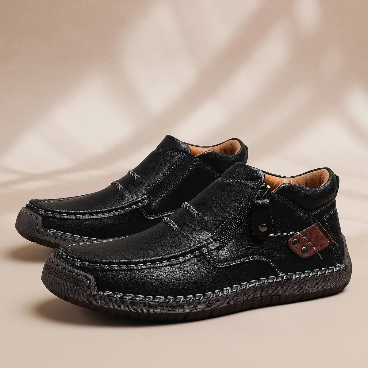 Shynexx® Premium Leather Slip-On – Wide Toe Box & Healthy All-Day Comfort
