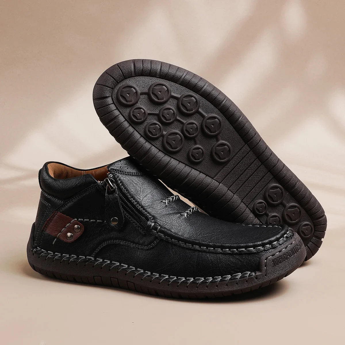 Shynexx® Premium Leather Slip-On – Wide Toe Box & Healthy All-Day Comfort