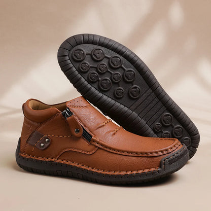 Shynexx® Premium Leather Slip-On – Wide Toe Box & Healthy All-Day Comfort