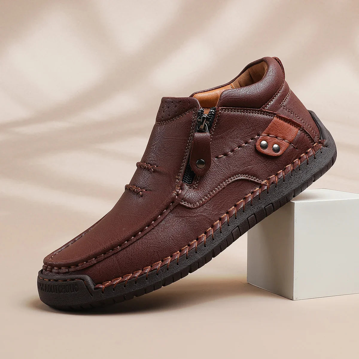 Shynexx® Premium Leather Slip-On – Wide Toe Box & Healthy All-Day Comfort