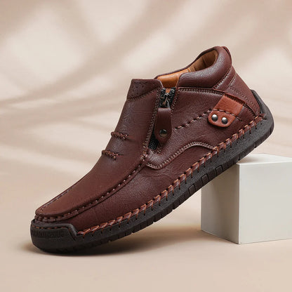 Shynexx® Premium Leather Slip-On – Wide Toe Box & Healthy All-Day Comfort