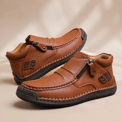 Shynexx® Premium Leather Slip-On – Wide Toe Box & Healthy All-Day Comfort