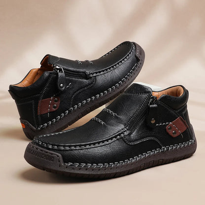 Shynexx® Premium Leather Slip-On – Wide Toe Box & Healthy All-Day Comfort
