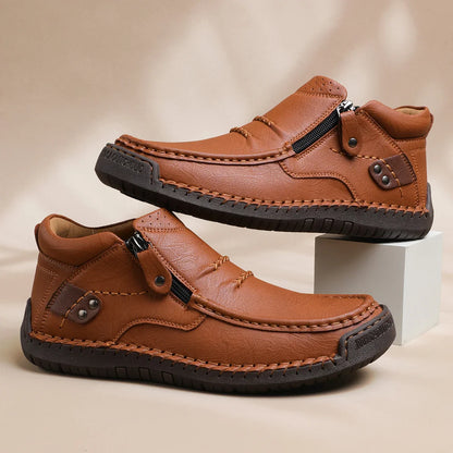 Shynexx® Premium Leather Slip-On – Wide Toe Box & Healthy All-Day Comfort