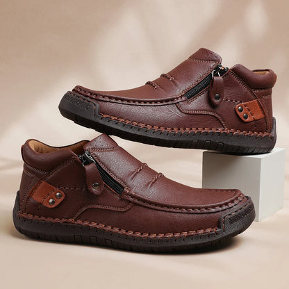 Shynexx® Premium Leather Slip-On – Wide Toe Box & Healthy All-Day Comfort