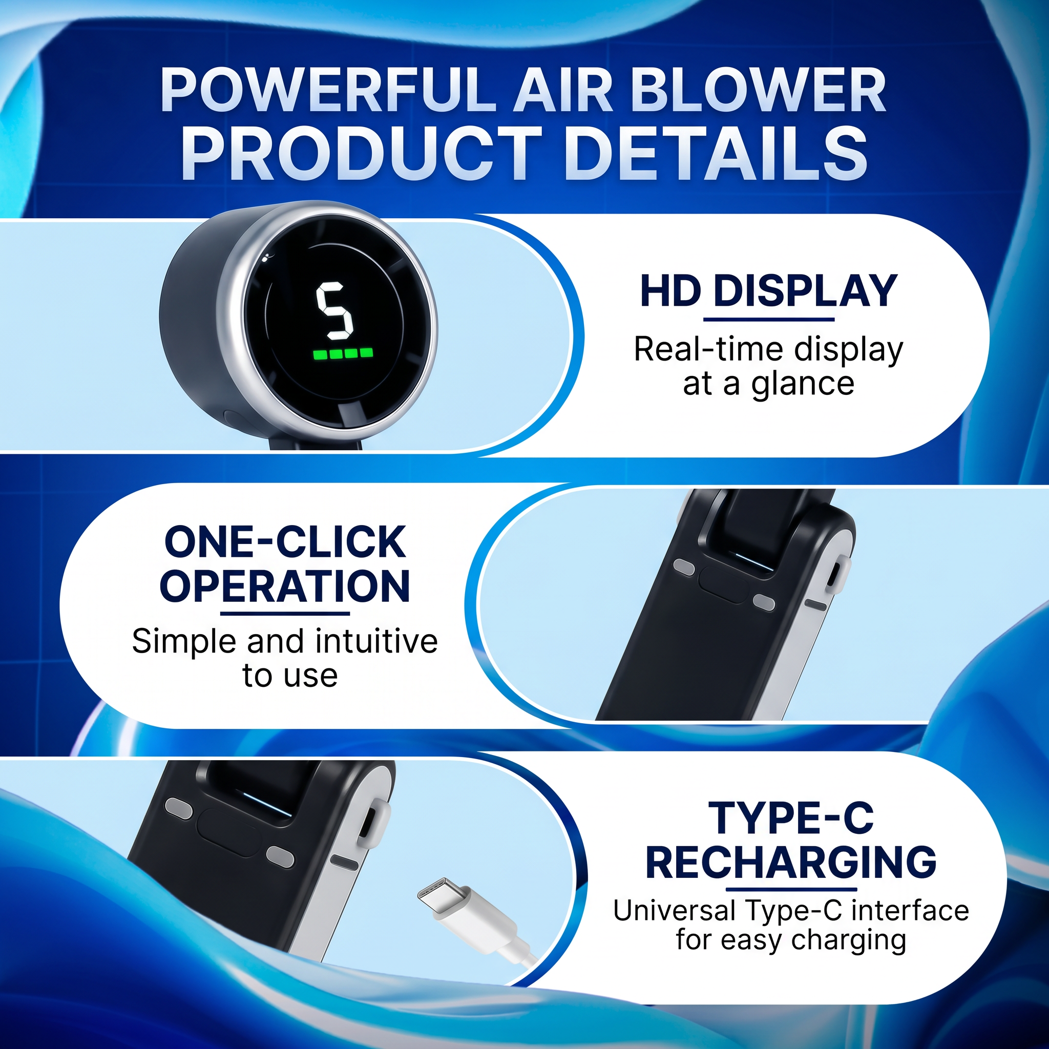 SHYNEXX™ Portable Handheld Turbo Fan
