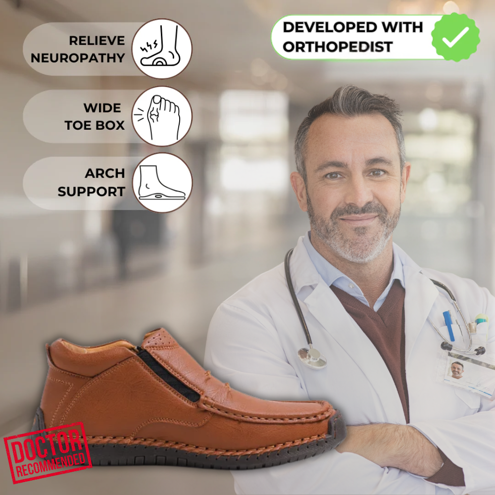 Shynexx® Premium Leather Slip-On – Wide Toe Box & Healthy All-Day Comfort